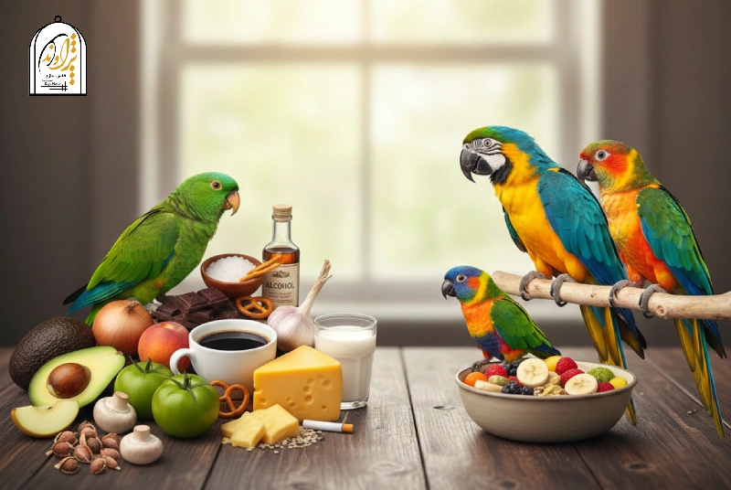 غذاهای ممنوعه برای طوطی